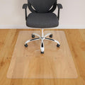 Office Chair Mat for Hardwood Floor- 35" x 35" Clear Desk Computer Chair Mat for Hard Wood/Tile Floors, Easy Glide Plastic Mat for Under Office Chairs on Hardwood for Work & Home