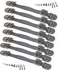 Boxiki kids Furniture Straps - Anti Tip Strap for Baby Proofing & Child Safety - 8 Pack of Adjustable Wall Straps and TV Straps - Fixings to Anchor Shelves & Cabinets(Black)