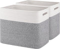 OIAHOMY Storage baskets for Shelf, Toy Storage Basket, Collapsible Storage Bins, Blanket Basket Living Room, Closet Storage for Bedroom, 15 x 9.8 x 11.8 Inches-Pack of 2-Grey, FSB-H-P-01