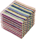 Oeleky Kitchen Dishcloths for Washing Dishes, Ultra Absorbent Dish Rags, Cotton Cleaning Cloths Pack of 8, 12x12 Inches (Multi-1, 12x12 inch)