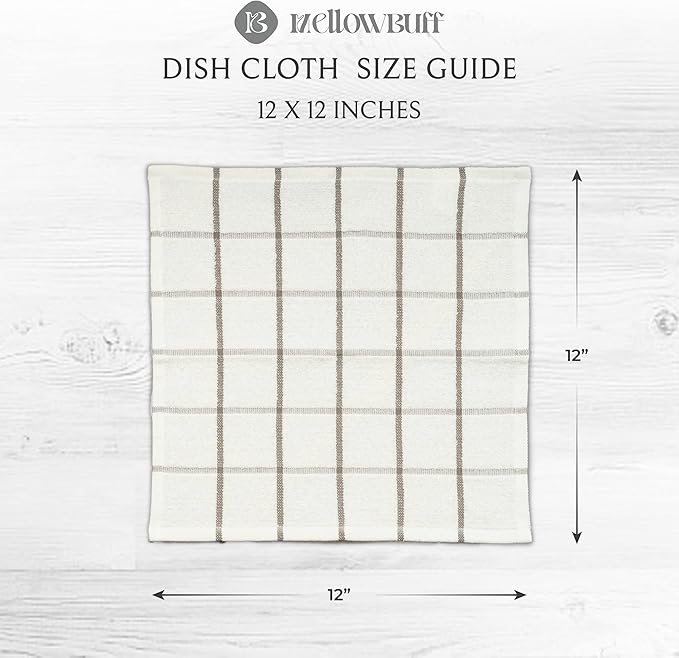 100% Cotton Terry Dish Cloth & Dish Towel, 6 Pack, Super Soft and Absorbent Kitchen Towels, Perfect for Kitchen Cleaning and Dish Washing (Grey (DT and DC Combo))