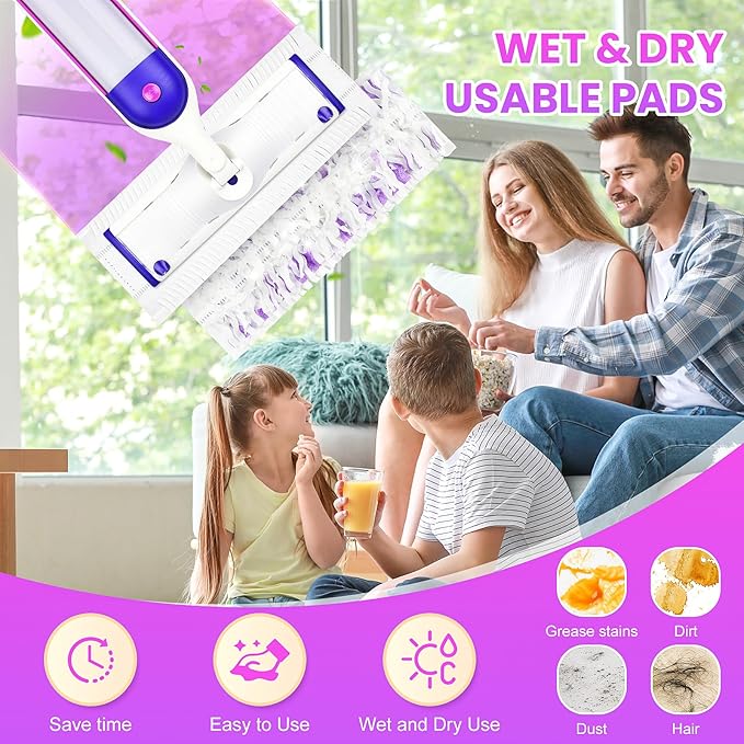 Power Mop Refills for Swiffer | 40 Count Disposable Pads for Wet & Dry Cleaning | Multi-Surface Compatible with Swiffer PowerMop Jets, Wood Floor Mops for Laminate, Tile, Hardwood Floors