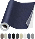 Fabric Repair Patches, Linen Repair Tape Self-Adhesive Fabric Patches Durable, DIY Large Linen Tape for Sofa, Couches, Furniture, Chair, Clothing （3.5X79 Inch, Dark Blue）