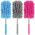 Mini Duster for Cleaning, 360° Bendable Hand Dusters with Extension Pole, Washable Small Duster for Car Interior, Office, Furniture