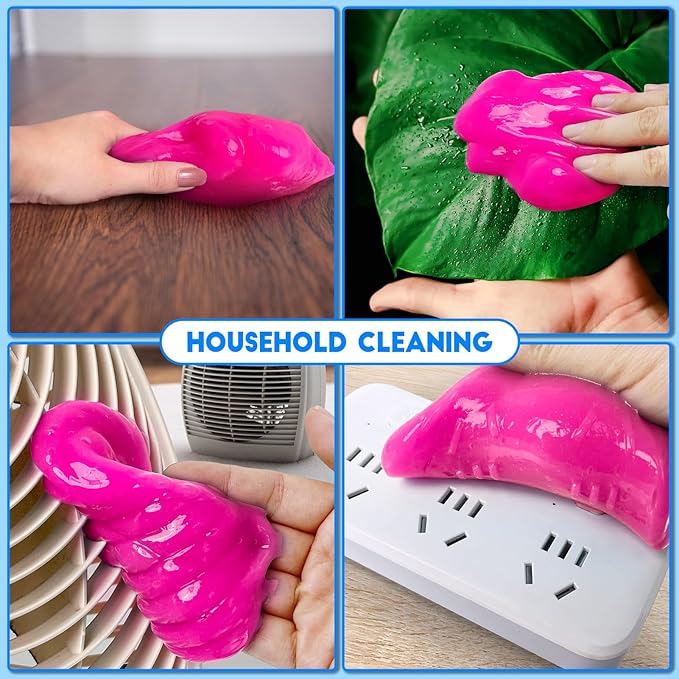 Car Cleaning Gel, 2 Pack Car Cleaning Putty, Universal Auto Deatiling Tools, Reusable Interior Cleaner for Car Keyboard Air Vent, Car Slime Cleaner Dust Cleaning Gel