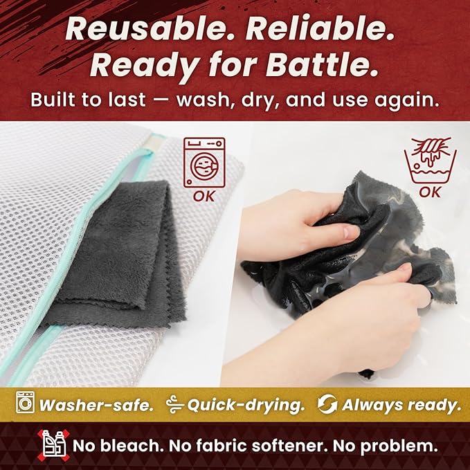 BELLEMOND「Samurai Cloth」Japanese Microfiber Cleaning Cloth | Washable, Reusable, Lint Free Cloth for Phones, Laptops, Lenses, Screens & Electronics | Made in Japan | Small | 2 Pack