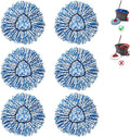 BonusLife 6-Pack Mop Head for O-Ceda RinseClean Spin Mop Refill 2-Tank System Only Easy Cleaning Microfiber Replacement
