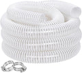 Dust Collection Hose 1-1/2 in × 10 ft Heavy Duty Clear Flexible PVC Reinforced Thicken Helix Suction Discharge Corrugated Pipe Hose for Fume Dust Collector Fitting Wood Chip Saw (1.5 inch 38mm hose)