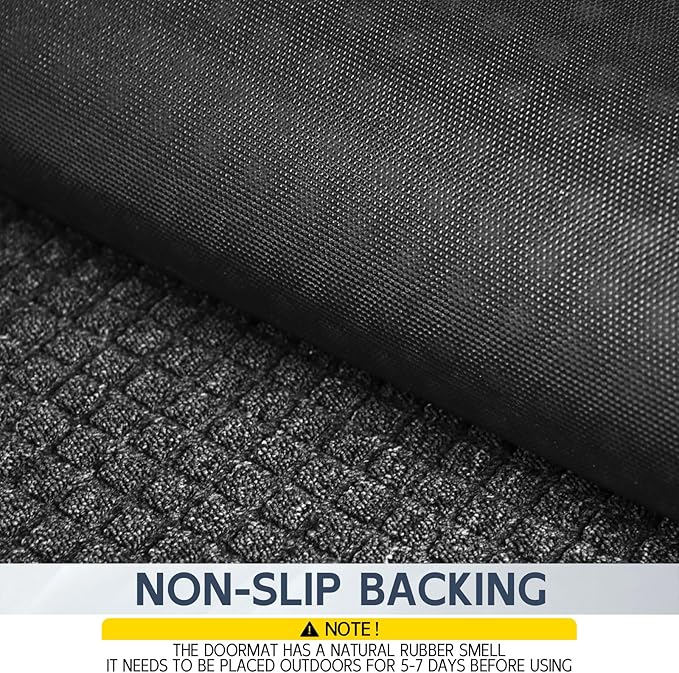 Indoor Outdoor Front Door Mats, 72" x 48" Rubber Backing Non Slip Durable Welcome Floor Mats for Patio, Garage Entrance, Stain and Fade Resistant Commercial Doormats for High Traffic