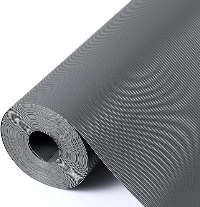 Shelf Liners for Kitchen Cabinets Drawer Liner Non Adhesive Cupboard Mat EVA Material Waterproof Refrigerator Mats Washable Fridge Liner for Cupboard and Desks Liner Gray 11.8 x 393.7 Inches