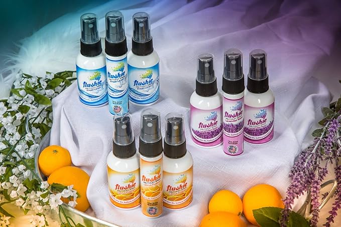 Flushie Pre-Toilet Spray for Poop Travel Size Toiletries Bathroom Spray for Poop Spray for Toilet Deodorizer Traveling Essentials Poop deodorizer Poop Odor eliminator 4oz (Unscented, 1 Pack)