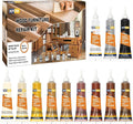 Wood Furniture Repair Kit, 12 Colors Wood Repair Kit, Wood Touch up Fillers, Repair Scratch, Cracks, Discoloration for Wooden Cabinet, Floor, Door, Table Surfaces Wood Filler Paint