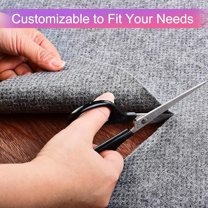 Ultra Strong Anti-Slip Thin Rug Felt Pad 5 x 8 Feet for Hardwood Floors, Non Slip Carpet Padding, Non Skid Area Rug Mat Keep Your Rugs in Place- Gray