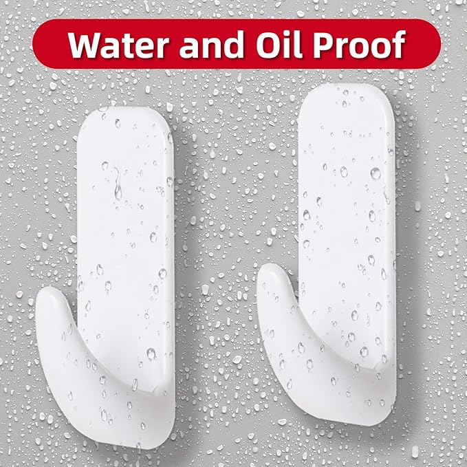 Wall Hooks for Hanging Heavy Duty, Medium 22 Self Adhesive Wall with 26 Strips no Damage, Sticky for Key, Shower,Towel, Coat, Door, Hat