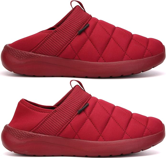 KUBUA Slippers for Men and Womens Indoor House Shoes Plush Slip on Outdoor Garden Loafers