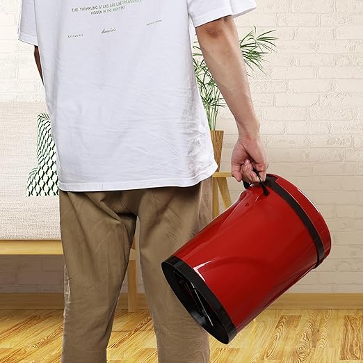 Small Bathroom Step On Trash Can with Lid, Kitchen Garbage Can with Removable Inner Bucket, 2.6 Gal