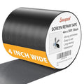Black Window Screen Repair Kit, 4 in X 30 FT (360IN) Screen Repair Tape for Windows or Doors, Strong Adhesive Fiberglass Mesh Patch Tape