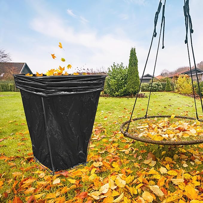 1pc Metal Trash Bag Holder - Garbage Bag Holder Frame Holds 30-45 Gallon Plastic Bags-Multi-Use Outdoor Leaf Bag Stand for Yard Camping Garden Lawn Party Supplies