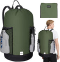 BALEINE 150L Laundry Bag Backpack, 900D Oxford Fabric Large Travel Laundry Bags with Shoulder Straps and 2 Mesh Pockets for College Dorm, Apartment, Laundromat (Green, 150L)
