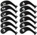 Golf 12pcs Thick Synthetic Golf Iron Head Covers Set Headcover Fit All Brands Callaway Ping Taylormade Cobra Etc. Also Custom Name