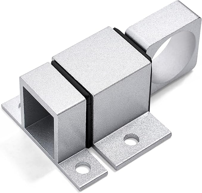4 Packs Self-Closing Gate Latches, Silver Spring Door Lock, Aluminum Alloy Security Latch for Windows, Cabinets & Gates