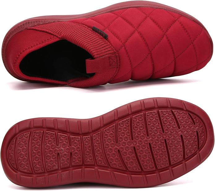 KUBUA Slippers for Men and Womens Indoor House Shoes Plush Slip on Outdoor Garden Loafers