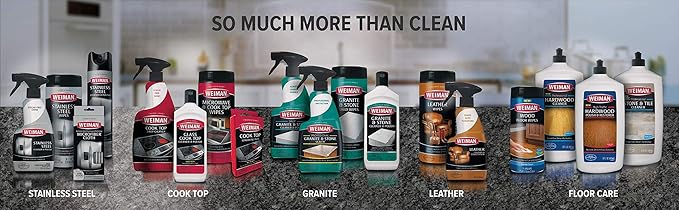 Weiman Disinfecting Granite Daily Clean & Shine Refill, 64 Oz - Safely Clean Disinfect and Shine Granite Marble Soapstone Quartz Quartzite Slate Limestone Corian Laminate Tile Countertop