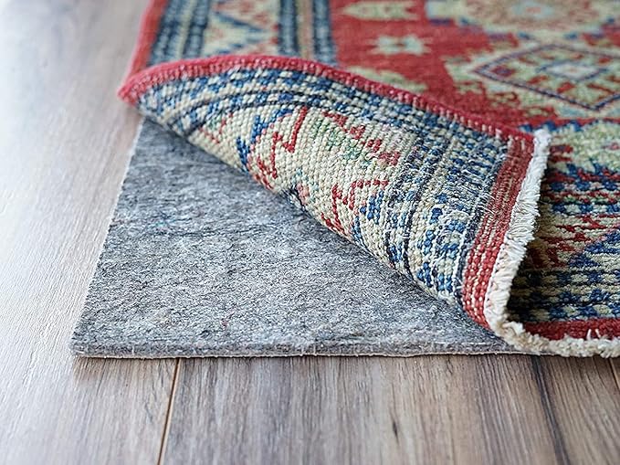 RUGPADUSA - Dual Surface - 10'x14' - 1/4" Thick - Felt + Rubber - Non-Slip Backing Rug Pad - Safe for All Floors