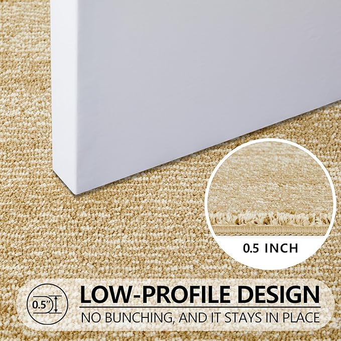 REFETONE Indoor Doormat, Front Door Mat 24"x36" Absorbent Rubber Backing Non Slip Back Door Mats, Washable Low-Profile Inside Floor Mat Door Rugs for Entryway, Resist Dirt Mud Mat for Dogs, Brown