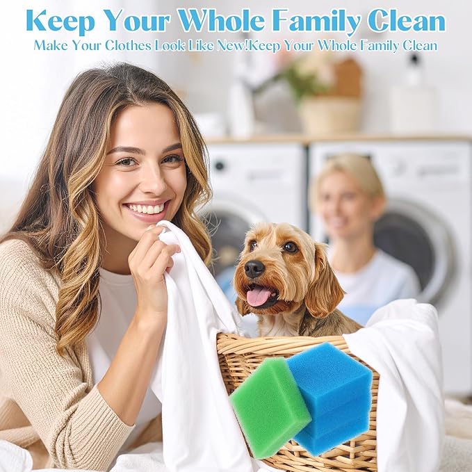 6 Pcs Pet Hair Remover for Laundry, Reusable Pet Hair Catcher Anti Winding Lint Traps for Washing Machine & Dryer Hose, Effective for Clothes Dog Cat Fur Lint and Dander