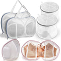 SATINIOR 6pcs Large Bra Lingerie Wash Bags for Laundry Delicates Bra Washer Protector with Zipper, Mesh Fabric, Fits All Cups Anti Deformation Cleaning and Drying Delicates for Washing Machine