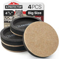 Felt Furniture Sliders for Hardwood Floors X-PROTECTOR 4 PCS 4 3/4” - Furniture Slider with Unique Design - Heavy-Duty Furniture Movers for Hard Surfaces - Felt Sliders - Move Your Furniture Easily!