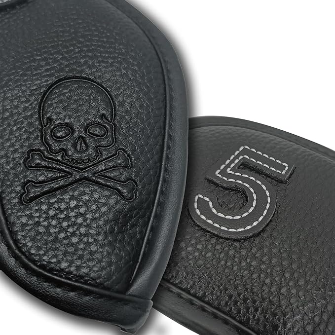 Premium Magnetic Leather Iron and Wedge Golf Club Head Covers