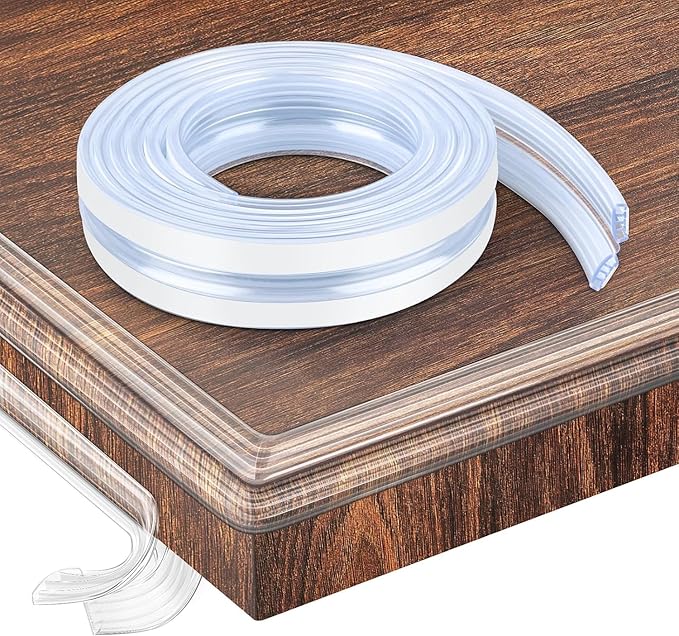 HOMREALM Baby Proofing,6.6ft(2M),Silicone Soft Corner Protectors with Pre-Taped Strong Adhesive, Edge Protectors for Sharp Corners of Cabinets, Tables