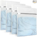 Muchfun 4Pcs Durable Fine Mesh Laundry Bags for Delicates 12 x 16 Inches (4, Medium)
