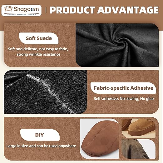 Suede Repair Patch, 35X79 Inch Fabric Large Repair Tape, Self-Adhesive Patches for Furniture, Sofa, Car Interior, Shoes, Hand Bag, Clothing (Dark Blue, 35X79 Inch)
