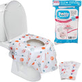 Toilet Seat Covers Disposable (12 Pack, Sports) - XL Waterproof Toilet Cover for Toddlers, Kids & Adults - Portable & Individually Wrapped for Travel, Potty Training & Public Restrooms