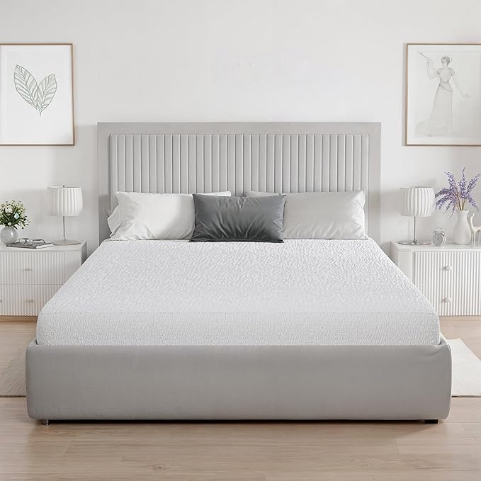 PAULATO BY GA.I.CO Queen Waterproof Mattress Protector – Mattress Cover for Queen Size Bed – Soft Noiseless Hypoallergenic Machine Washable – Waterproof Protector with Deep Elastic Skirt