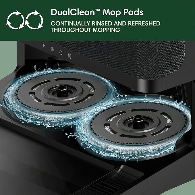 iRobot Roomba Plus 405 (G181) 2in1 Vacuum & Mop Robot with AutoWash Dock - Dual Spinning Mop Pads, Smart & Fast Mapping, Ideal for Pet Hair, Self-empties 75 days, Intense Suction, Pad Washing & Drying