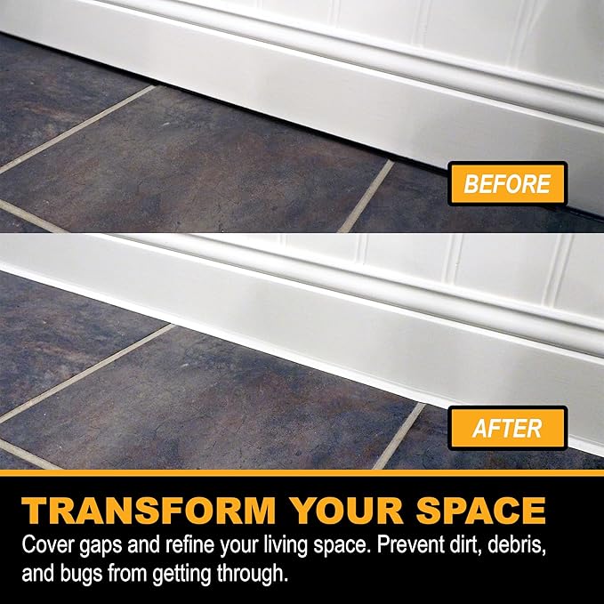 InstaTrim The Original Flexible Trim - 10ft Black 1/2" Wide Caulk Tape - Adhesive Trim with Many Uses Including Caulking for Bathtubs, Sinks, Counters, Tile, Floors - Made in USA