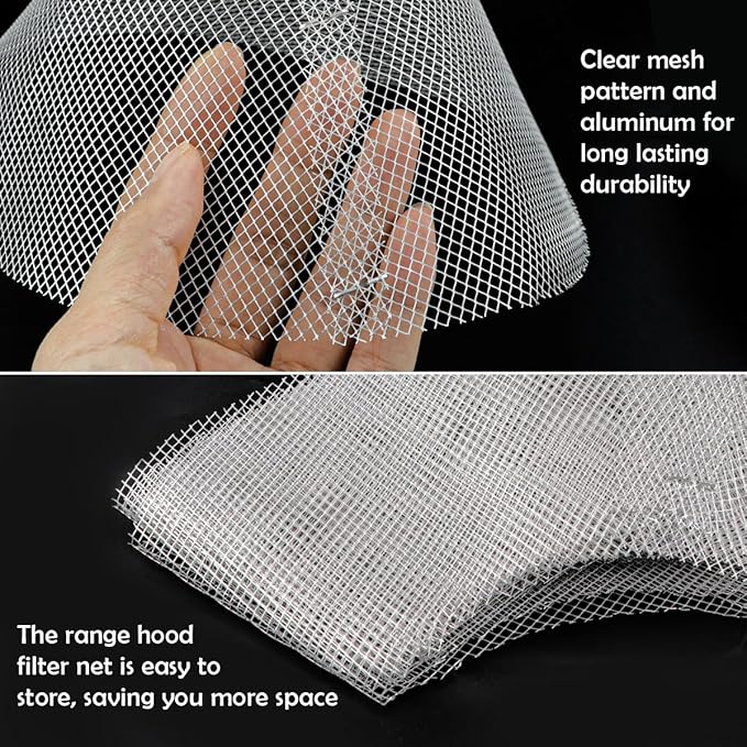 10 Pcs Round Range Hood Filters Filter Replacement Grease Net for Kitchen Range Hood (19 cm in diameter), ZY-Filter Net-10pcs