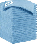 HOMEXCEL Microfiber Cleaning Cloth 20 Pack 11.5 x 11.5 inch Microfiber Towels for Cars Ultra Absorbent Car Washing Cloth Lint Free Streak Free Cleaning Rags for Car, Kitchen Window Blue