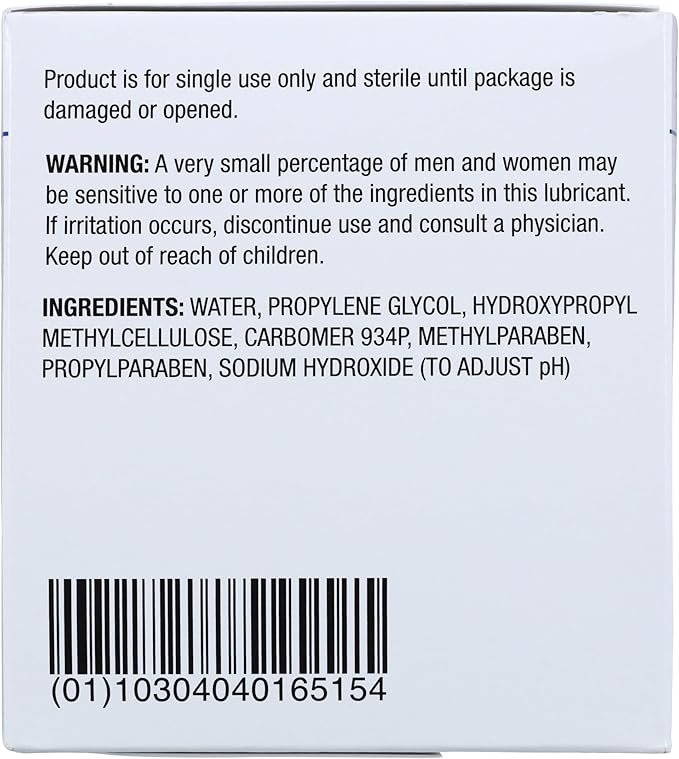 Henry Schein Sterile Lubricating Jelly – 3g Single-Use Packets, Ideal for Medical and Clinical Applications, Convenient Box of 144 Individually Sealed Packets for Hygiene and Precision