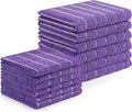 Homaxy Microfiber Kitchen Towels and Dishcloths Set, 12 Pack Soft and Absorbent Dish Hand Towels Bulk, 28 x 16 Inch & 12 x 12 Inch Quick Drying Rags for Washing Dishes, Purple