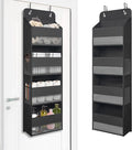 Over The Door Hanging Organizer with 4 Large Pockets – Closet, Bathroom, Nursery, Bedroom, Dorm Storage for Toys, Cosmetics, and Baby Essentials, Black