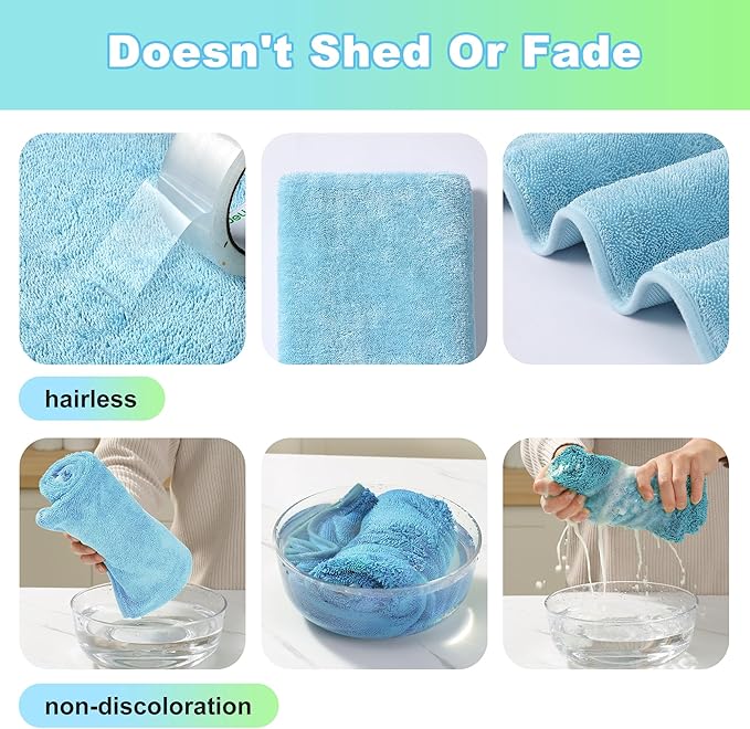 JOYMOOP Microfiber Towels for Cars, 2 Pack 63" x 29.5" Car Drying Towel, Blue Reusable Car Towel, Quick Drying Car Microfiber Cleaning Cloth for RVs, SUVs, Trucks
