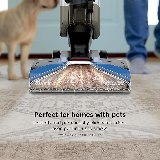 Shark CarpetXpert Upright Carpet & Area Rug Cleaner, Perfect for Pets, Lightweight & Powerful, Dirt, Grime, & Odor Removal, Carpet Shampooer, Cleaning Solution, Blue, EX121BRN