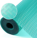 Blue Shelf Liners for Kitchen Cabinets Refrigerator Liners Waterproof & Oil-Proof Kitchen Cupboard Liner Drawer Mats EVA Material Non Adhesive Fridge Liner for Shelves 17.5 x 393.7 Inches
