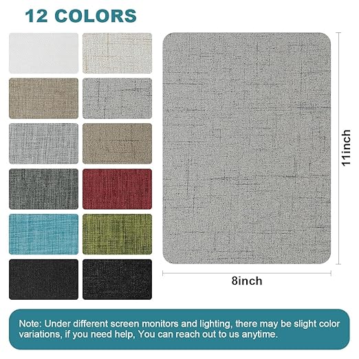 J.CARP 2Pcs Linen Repair Patches, Large Self-Adhesive Fabric Patch for Sofas, Couch, Furniture, Car Seats (8 * 11 inches-2PCS Floral Gray)