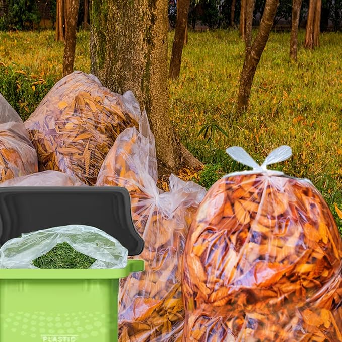 40-45 Gallon Trash Bags, 250 Count Bulk, Heavy Duty Clear Plastic Recycling Garbage Bags, Multi-purpose Can Liners for Business Home Commercial, Industrial Contractors, Storage, Outdoor